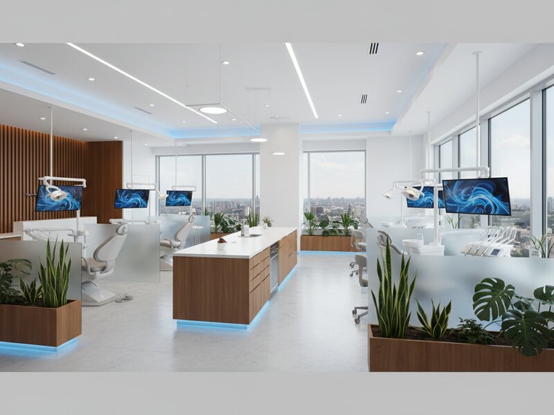 Modern dental office interior